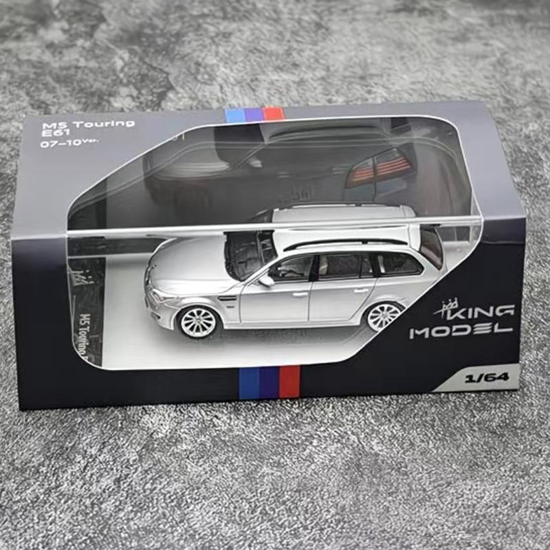 KING MODEL Diecast 1/64 Scale BMW M5 E60 E61 brown white Car Model Alloy BMW M5 Toy Car Model Collection and Display Item