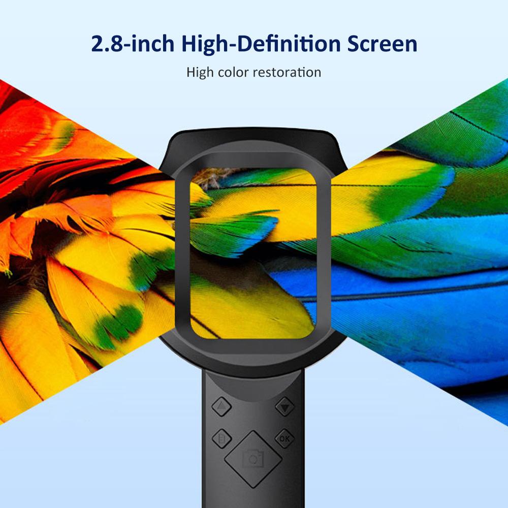 16MP Camera Handheld Dermatoscope, 500X Magnification Skin & Scalp Analyzer for Scalp/Hair Trichomes Facial Skin Dermatoscope