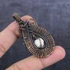 Natural Pink Flower Gemstone Copper Wire Wrap Jewelry Pendant 2.52" C5J01