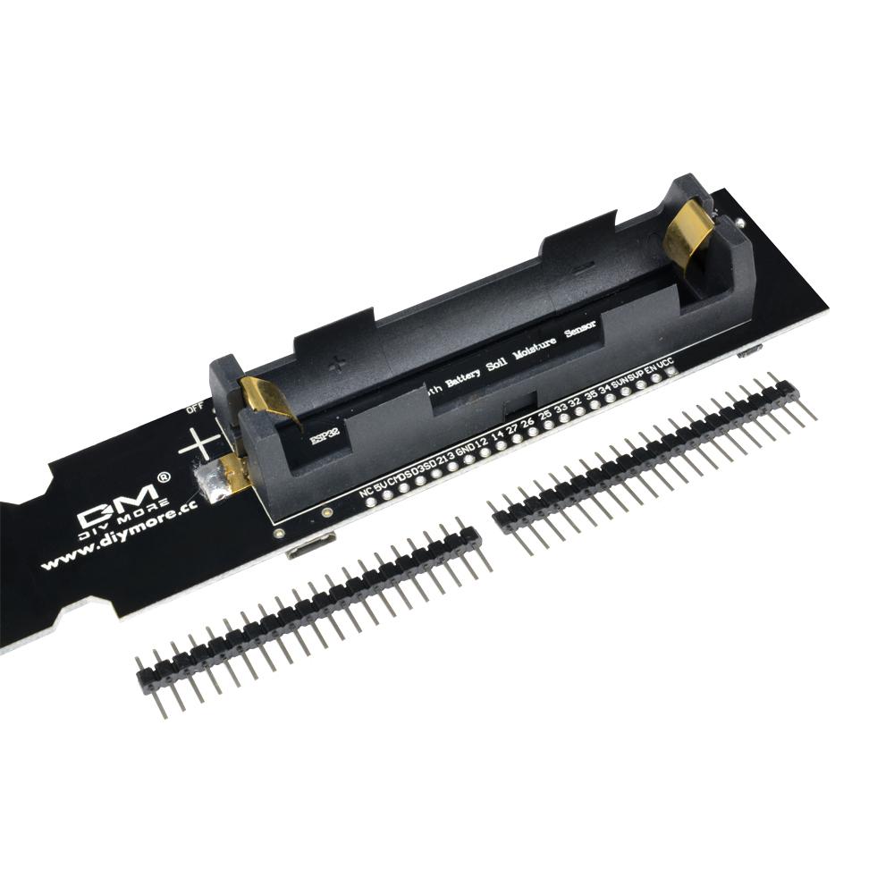 ESP32 WIFI Bluetooth DHT11 Temperature and Humidity Soil Module with 18650 Battery Holder Temperature: 0-50℃ Humidity: 20-80%