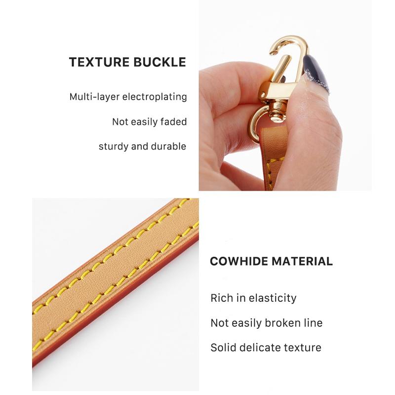 EverToner Leather Strap For L Alma Nano Shell Bag Golden Buckle Replacement Bag Belt Accessories Armpit transform Accessories