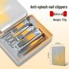 Anti-Splash Angled Nail Clipper Set with Gift Box - Home Beauty Manicure Tool