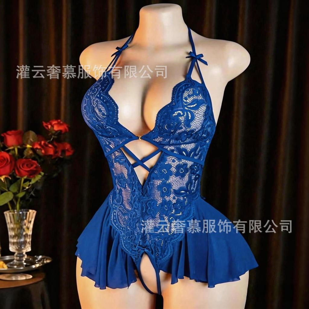 Popular Sexy Lace Suspender Skirt Summer Thin Couple Sexy Underwear Women's Source Factory