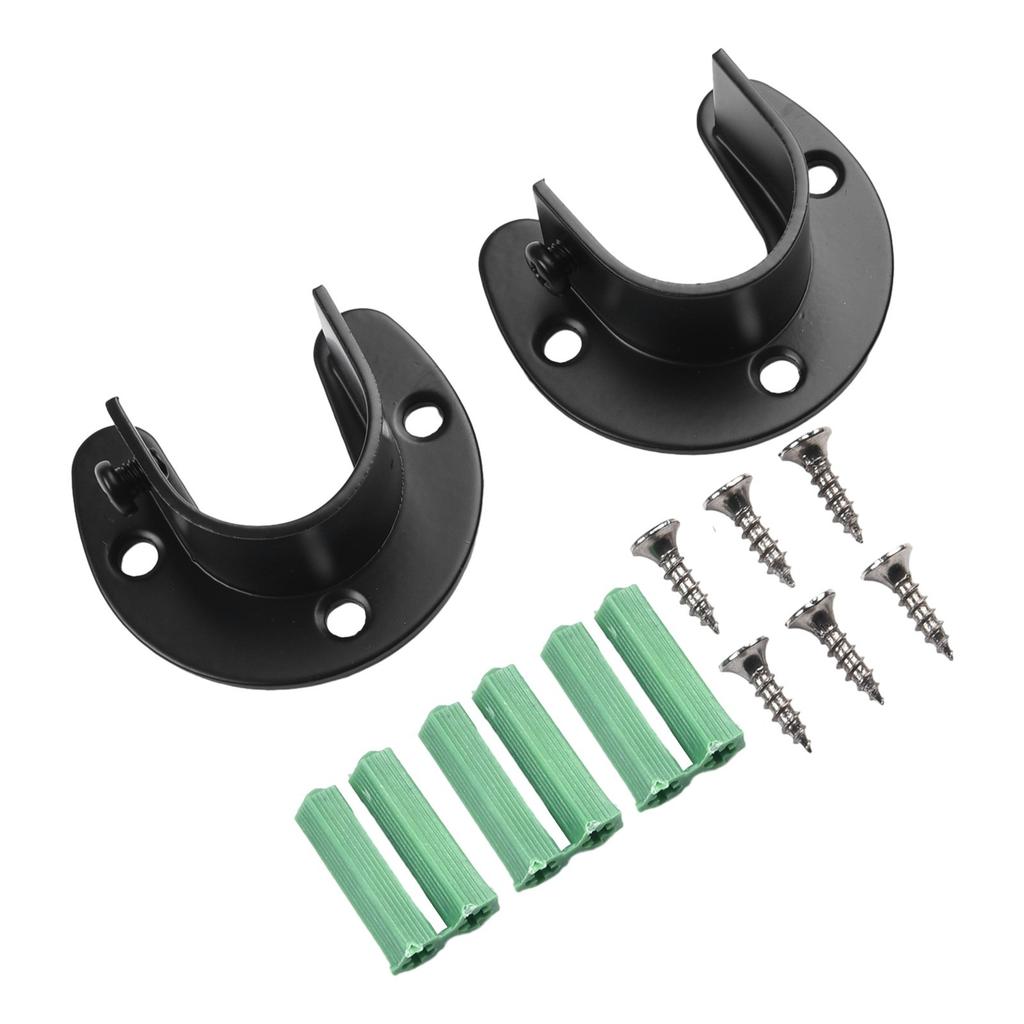 Lever Closet Bracket Hanger Set Stainless Steel Pole