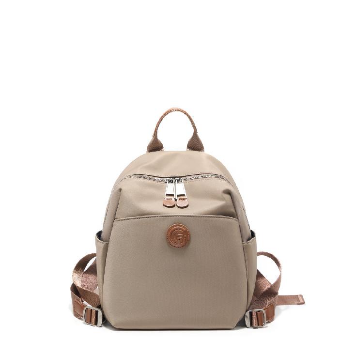 New versatile commuter backpack with large capacity, made of Oxford fabric and leather, lightweight, trendy, and simple women s backpack хаки