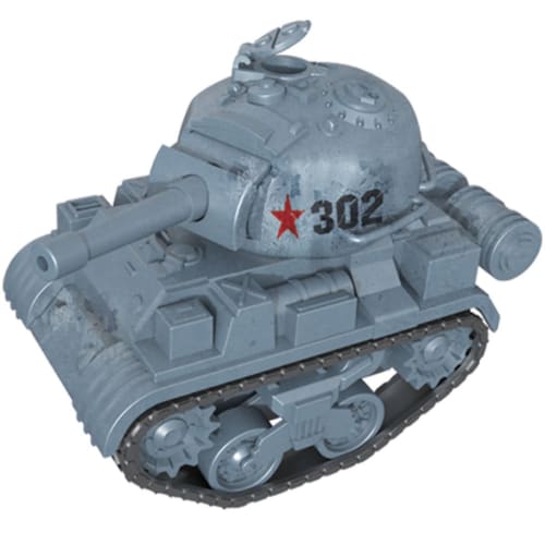 

Doyusha Deformed Plastic Model Series Military T-34 Tank with Combatant Figure (Gray) Pre-Colored Plastic Model DPM-Tnk-2