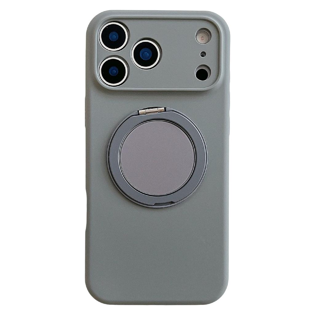 For iPhone 17 Pro Case 360 Rotating Kickstand Precision Cutout Liquid Silicone Phone Cover