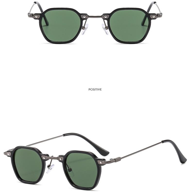 Men's Glasses Sun Protection UV Protection Fashion Personality Retro Hip Hop Punk Artistic Driving Commuter Square Small Frame Sunglasses