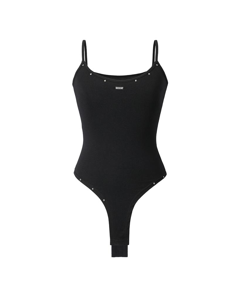 Kakipointeu Stud Bodysuit Sleeveless (Black)