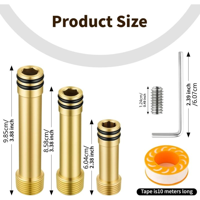 Metal Shower Elbow Water Supply Adapters Pipe Extension Link Suitable for K-98350 for Secure Installation & No Leaks