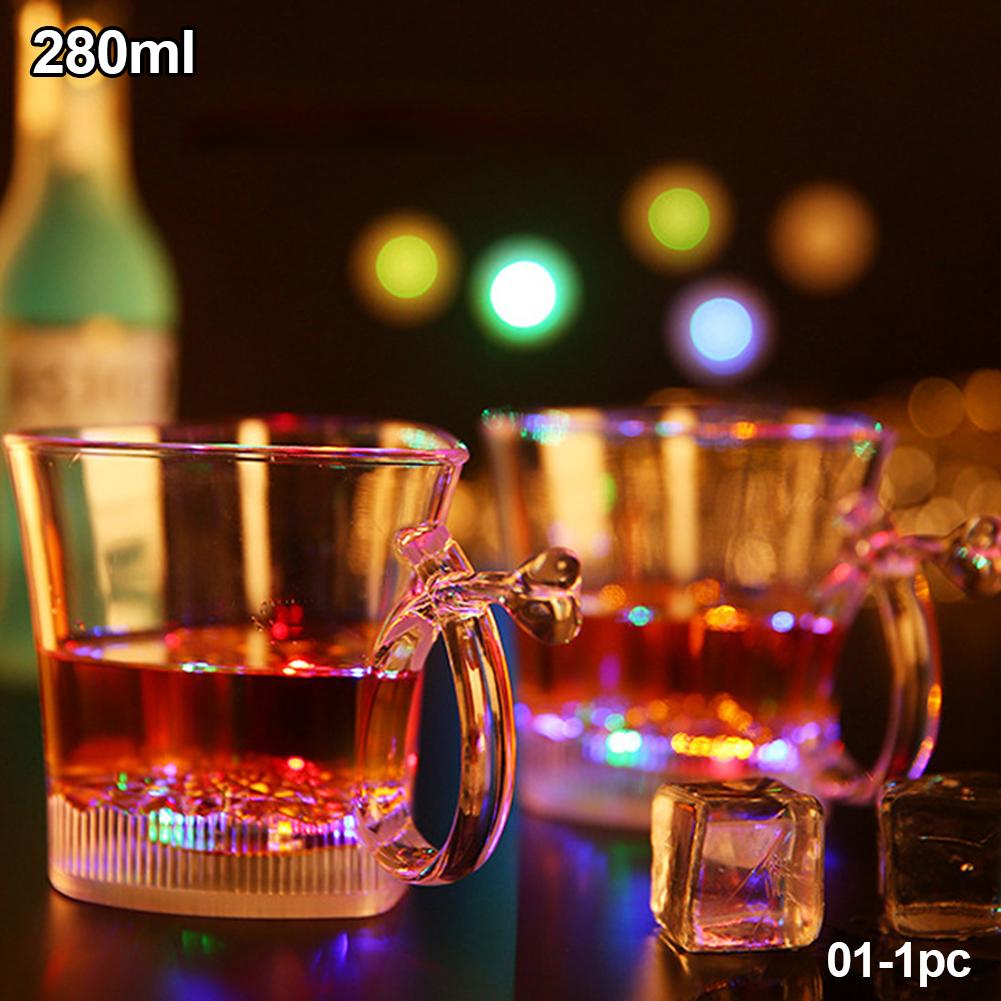 New LED Automatic Glowing Cup Flashing Cup Wine Beer Whisky Mug Water Beverage Drinking Glass Party Decorative Supplies 280-480ml