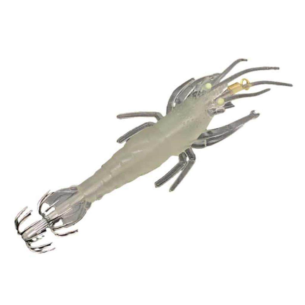 5pcs Luminous Shrimp Squid Jig Hooks PVC Shrimp Squid Bait Cuttlefish Octopus Fishing Lures 5pcs