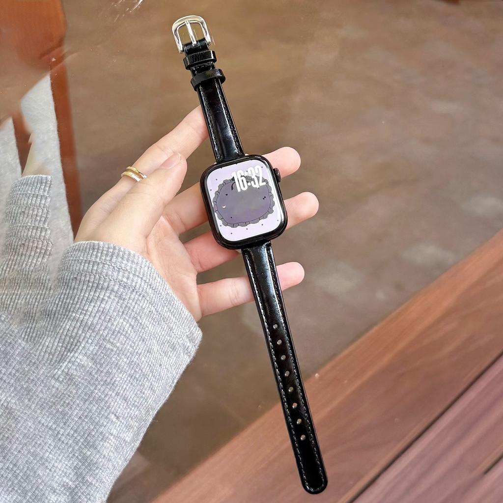 Hochwertiges geöltes Lederarmband für Apple Watch 49 46 45 44 42 41 40mm Mädchen Geschenk für IWatch Vollständige Serienmodelle S11 S10 S9 S8 S7