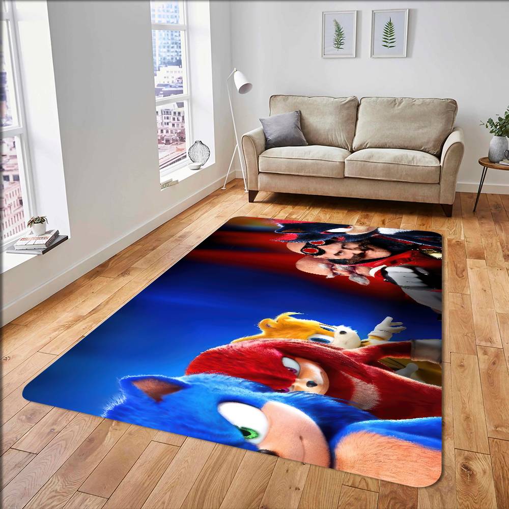 Sonic The-Hedgehog Bathroom Mat Anti-slip Absorb Water Long Strip Cushion Bedroon Mat Hotel Decor Mat