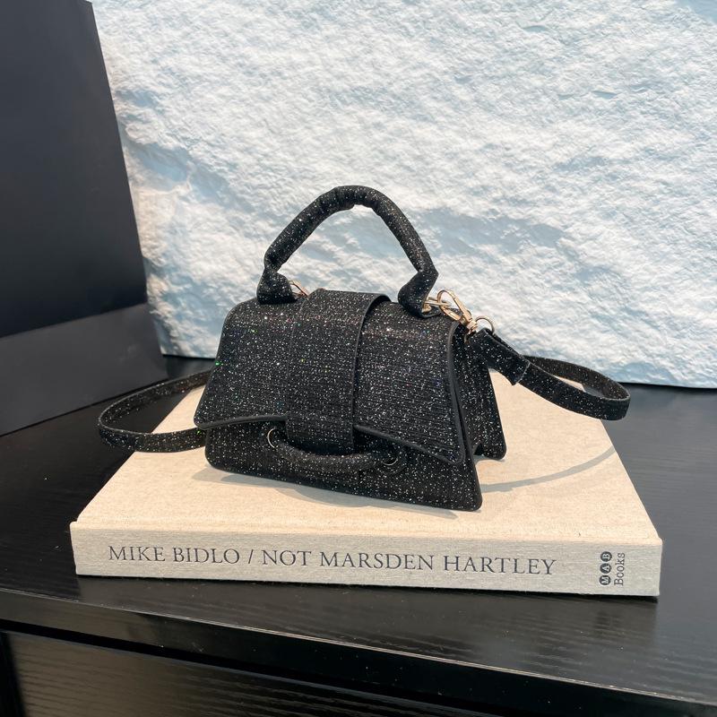 Trendy Crossbody Mini Lipstick Bag with Belt Decoration