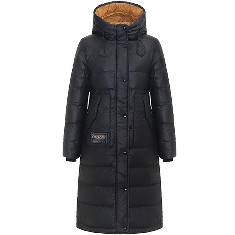 

Women s Long Hooded Winter Puffer Down Jacket S (fits up to 50kg)