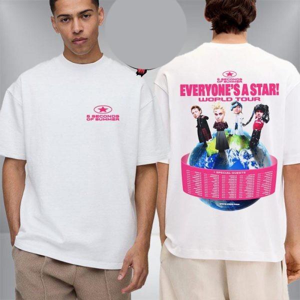 5 Seconds of Summer Everyone’s A Star 2026 World Tour Schedule Tour Dates Unisex L