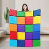 Palette Color Warm Blanket  Fashion Picnic Throw Blanket Living Room Flannel Bedspread Sofa Bed Cover
