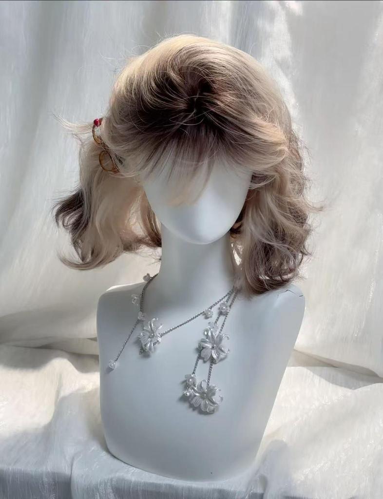 Wielobarwna damska peruka: Puszysty, Wszechstronny, Łatwy w pielęgnacji, Idealny do noszenia na co dzień lub na Halloween