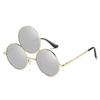 Colorful Three Round Frame Sunglasses Fashion Glasses Adult Outdoor Christmas Party Taking Photo Shopping Sunglasses