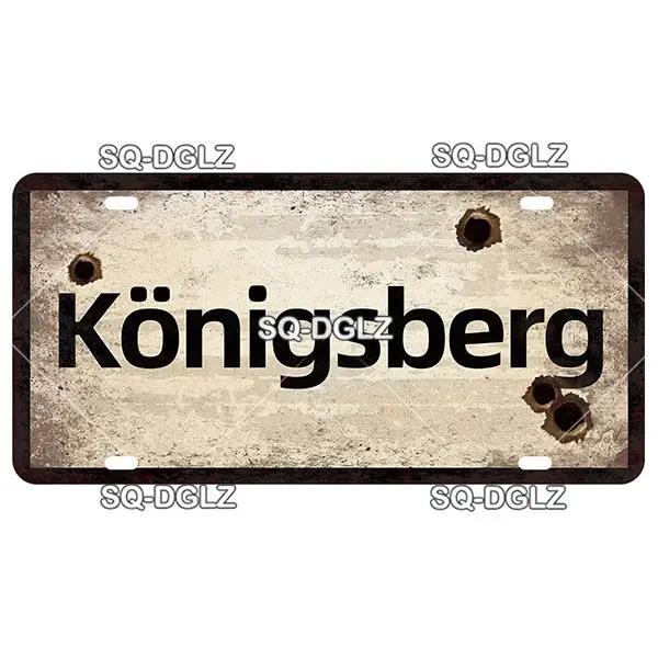 Vintage Berlin City Metal Wall Sculpture 15x30cm|War Theme,Tin Plaque,Halloween&Christmas Gift,Store/Bar/Home Decor