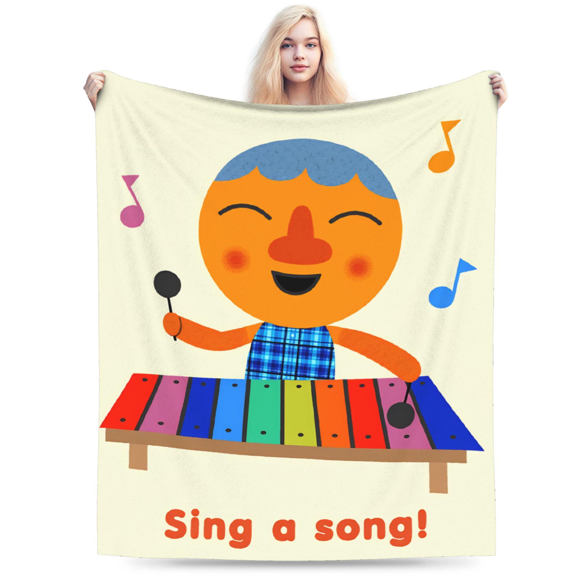 Noodle & Pals Micro Blanket Quality Warm Soft Super Simple Throw Blanket Winter Boy Girl Bedroom Funny Bedspread 30x40in
