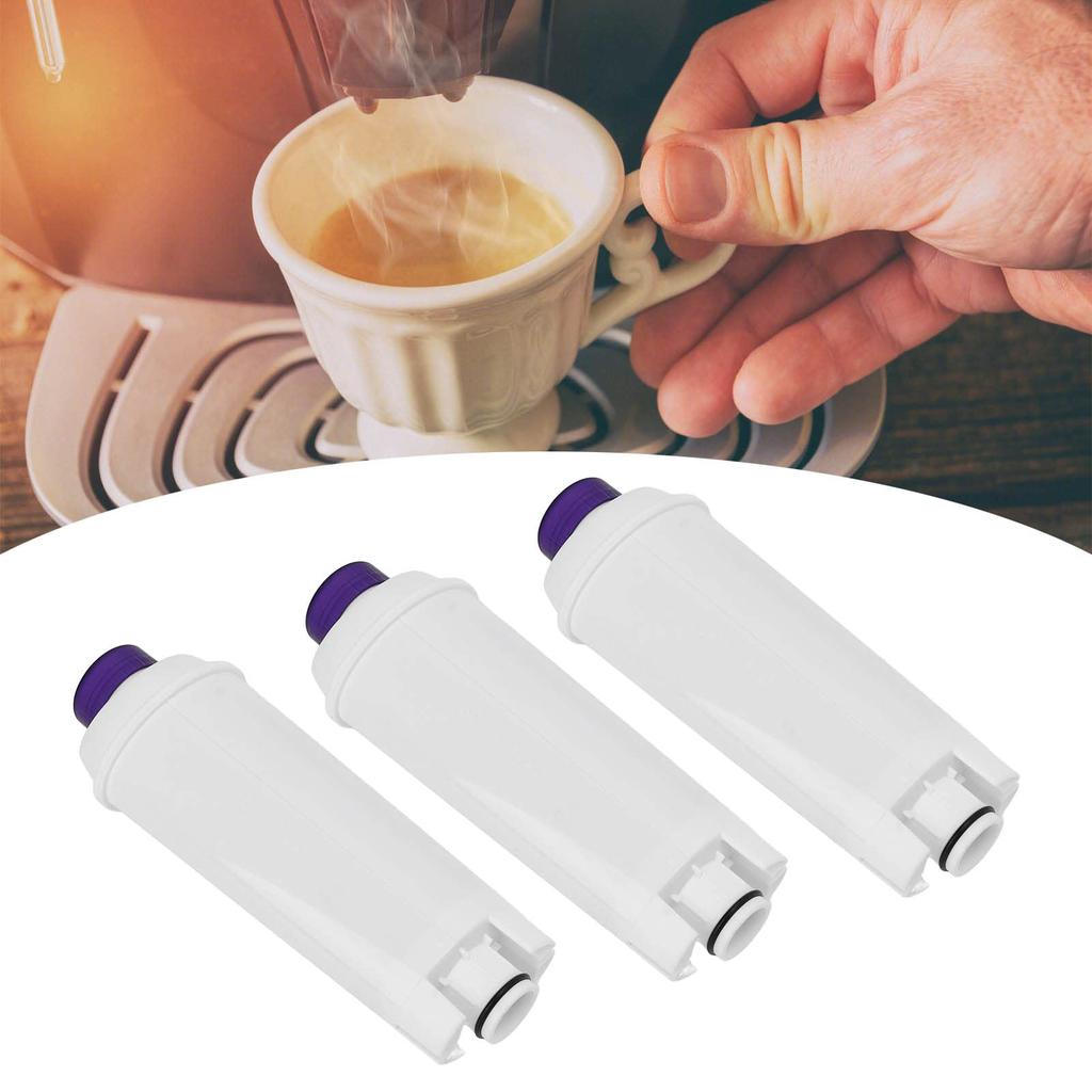 DeLonghi Coffee Machine Filters (DLSC002) - 3-Piece Replacement Water Filter Set, ABS Material for Improved Performance and Durability