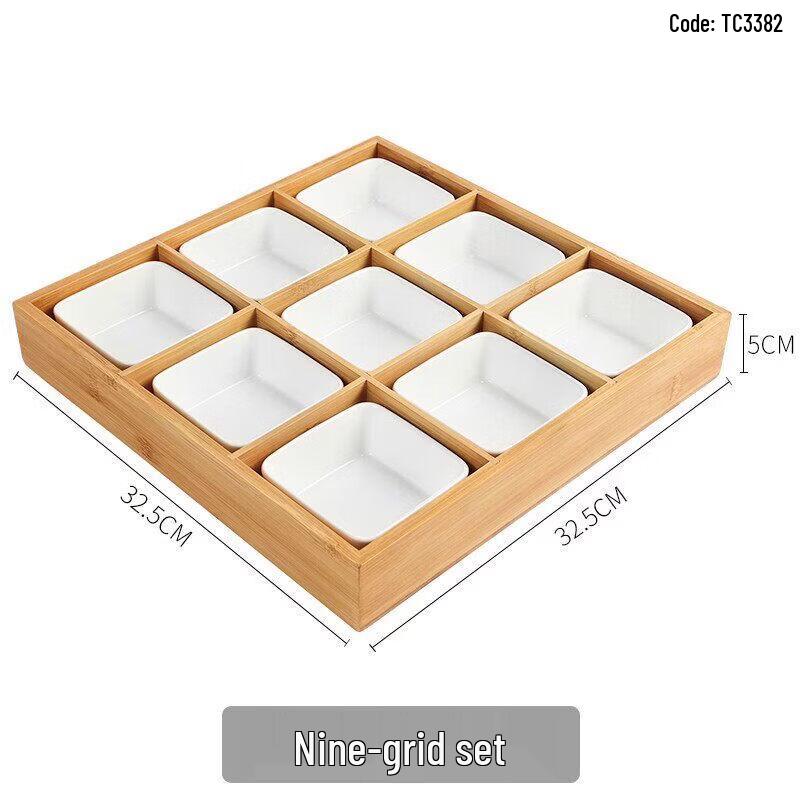 Wooden Korean Style Multi-Compartment Serving Tray