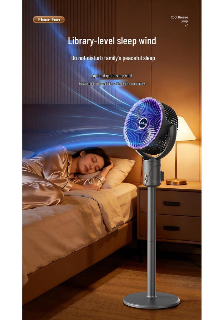 Retractable Indoor Oscillating Fan: Space-Saving, Powerful Wind, Ideal for Home Use