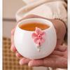 Chinese Style Flower Tea Cup Kung Fu Tea Family Meeting Tea Cup Household Simple and Exquisite Water Cup