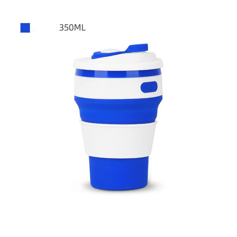 Silica Gel 350ML Coffee Mugs Travel Collapsible Silicone Cup Folding Water Cups BPA Food Grade Drinking Ware Mug Tea