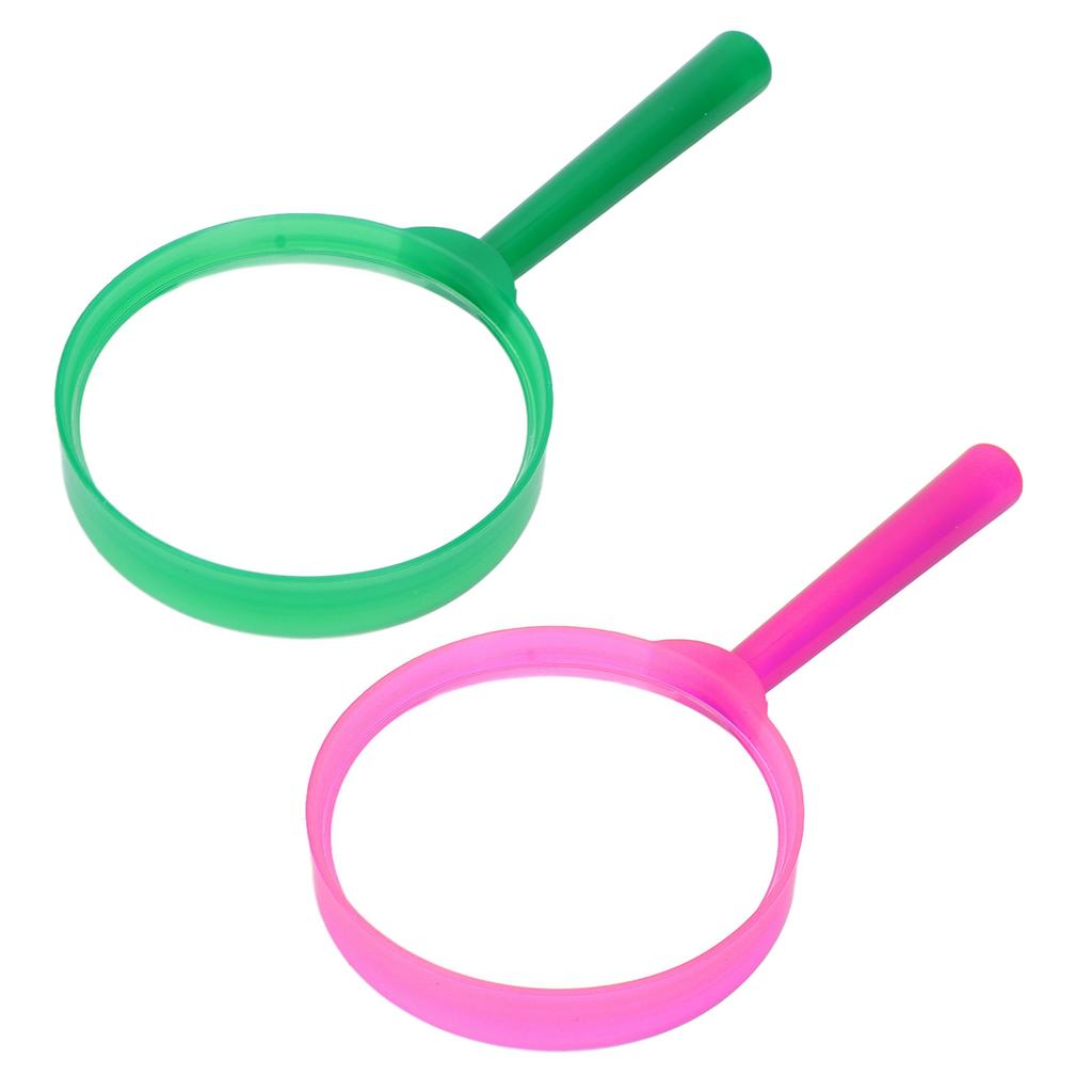 Mini Handheld Magnifier with Plastic Handle Portable Reading Magnifying Loupe for Students Children