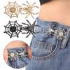 Waist Buckle Jean Fit Tighten Buckles Spider Web Jean Buttons for Loose Jeans  Trousers