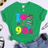 Women's Fashion 90's T-Shirt Summer Casual Classic 90's Shirt Loose Women's T-Shirt Tops