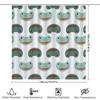 Adorable Green Frog Face Shower Curtain Set For Kids Bathrooms 3D Print Waterproof Polyester Fabric With Hooks Included In Vario