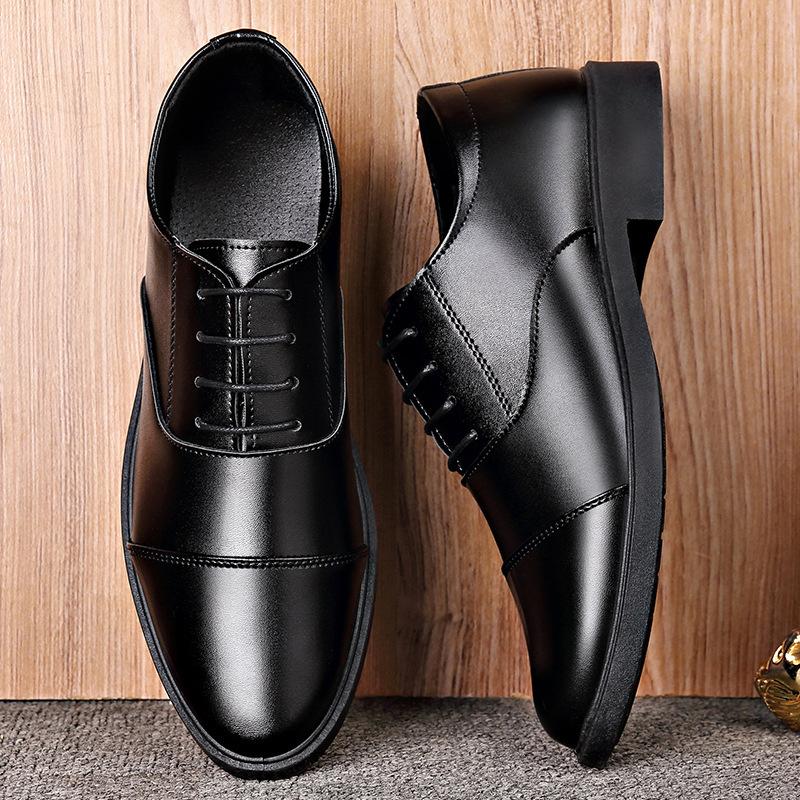 

TEMU South East Asia Business Casual Leather Shoes Versatile Fashion Dress Lace-up Men s Leather Shoes Men s Shoes Soft Leather Square Heels 45