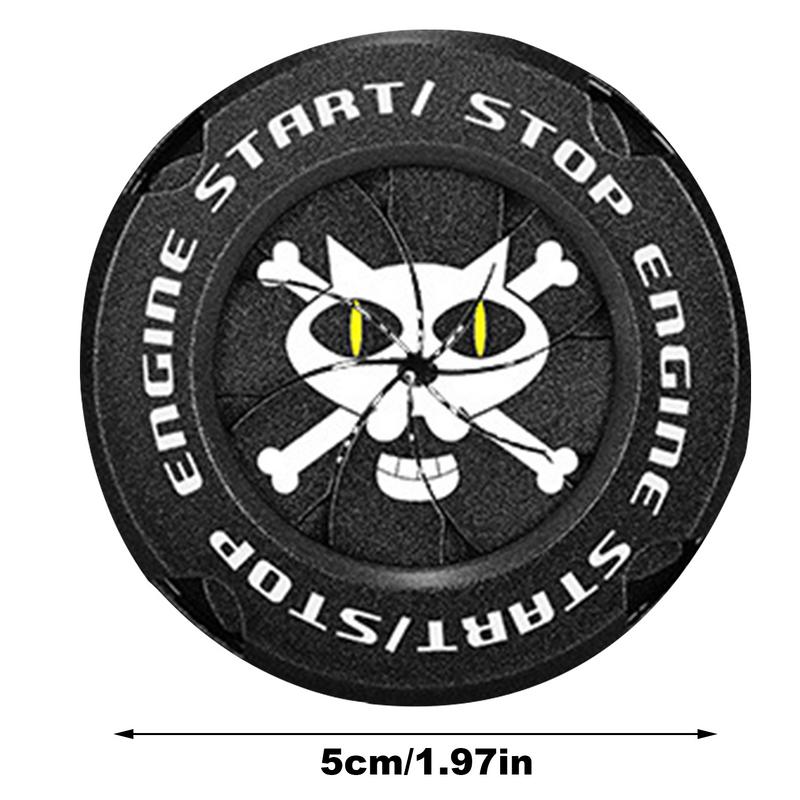 Truck Ignition Cover Engine Start Stop Button Cover Auto Engine Button Decor Cover Zinc Alloy Anti-Scratch For Truck Accessories