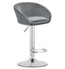 EAST stool - velvet gray / chrome base x 2