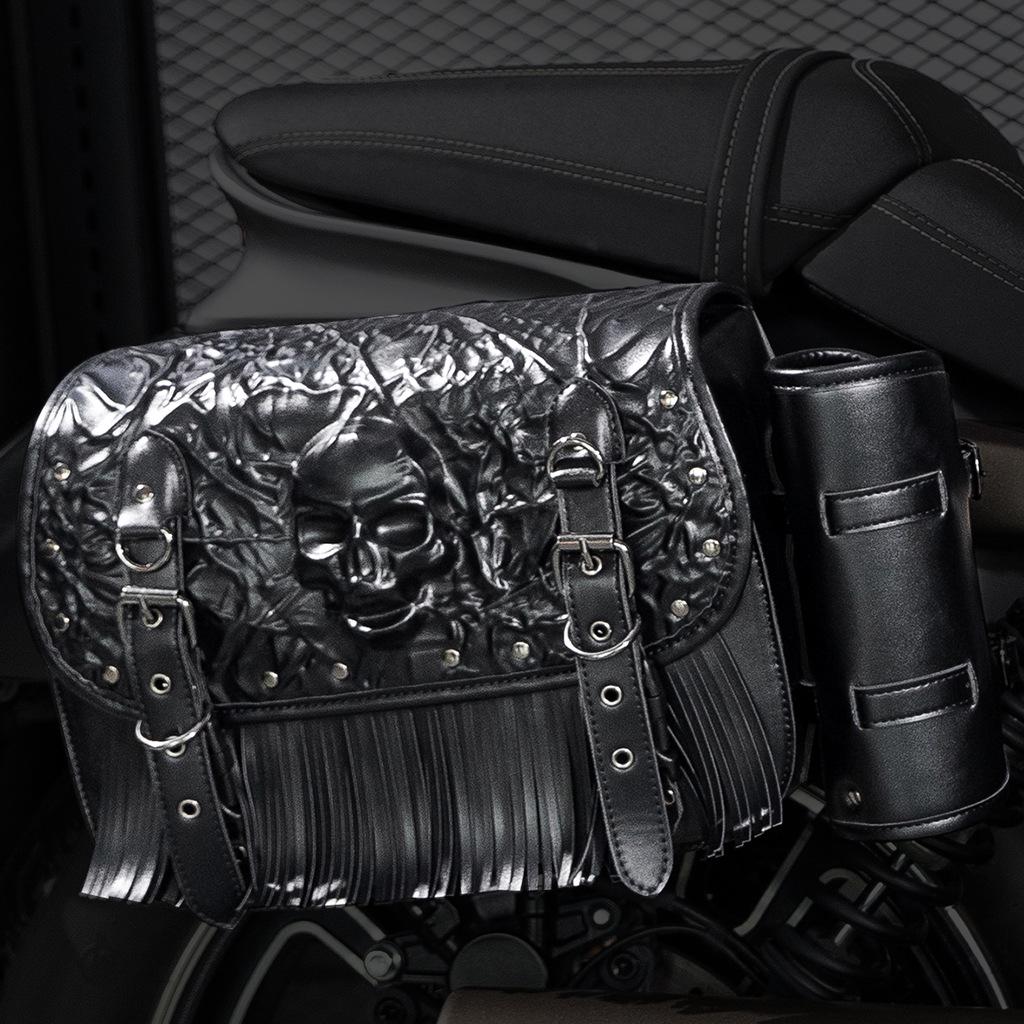 Harley Prince Cruiser Punk Style Saddlebag - PU Leather Knight Modification Gear
