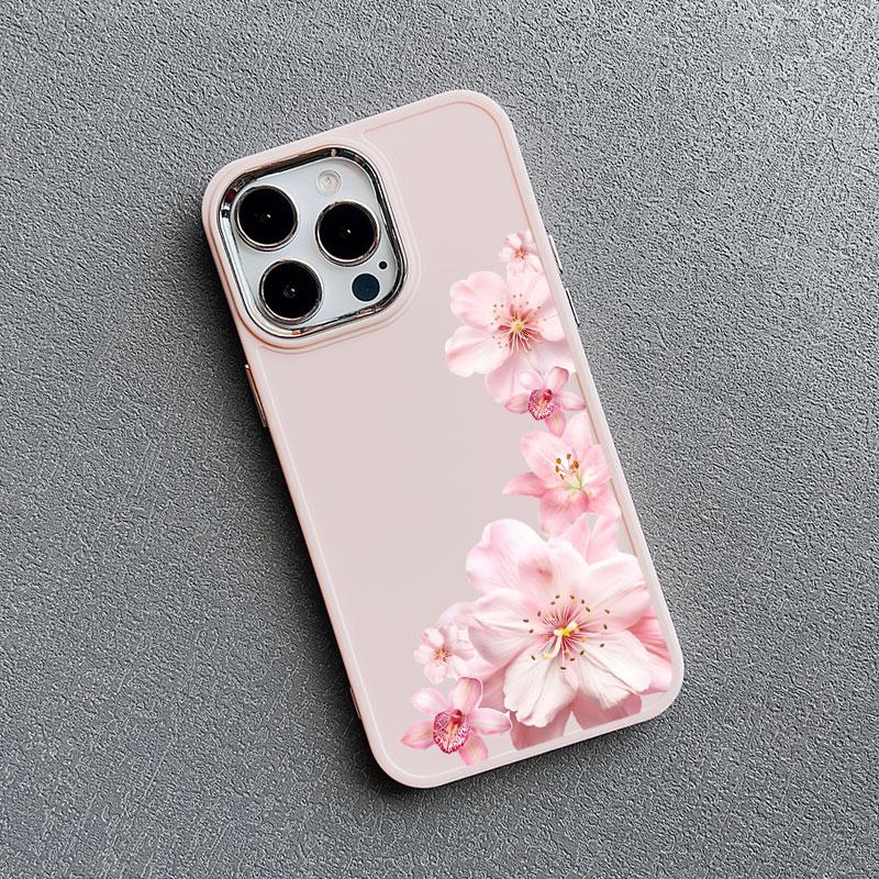 Silicone Phone Case For iPhone 15 16 14 Pro Max Plus 13 12 11 Pro Max XR XS X 7 8 SE2 Lily Orchid Flower Bloom Luxuriantly Cover