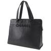 Chanel Logo Torebka czarna skóra Kawiorowa Kobiety Używana