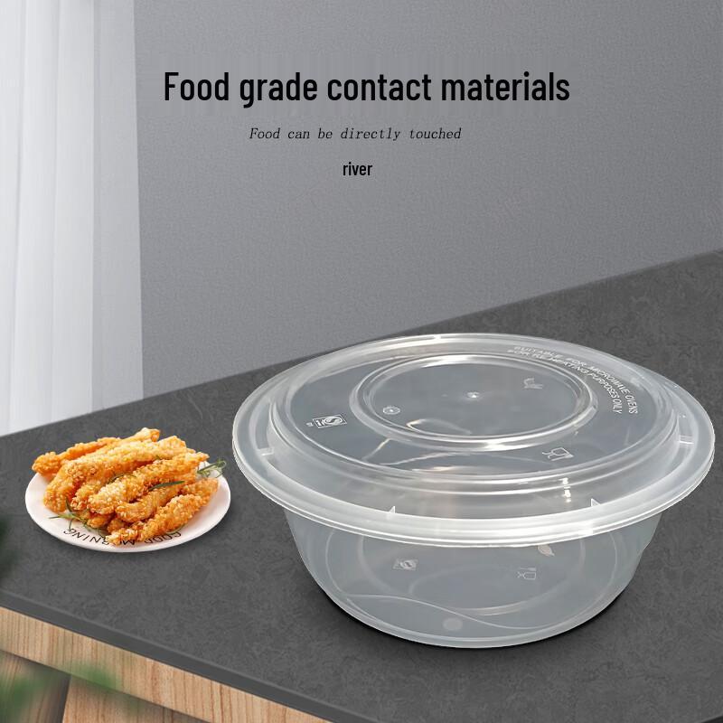 Large Disposable Plastic Food Container with High Lid