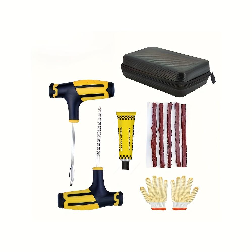Professional Tire Repair Tool Set with High Strength Glue Comprehensive Kit for Quick Tire Damage Repair