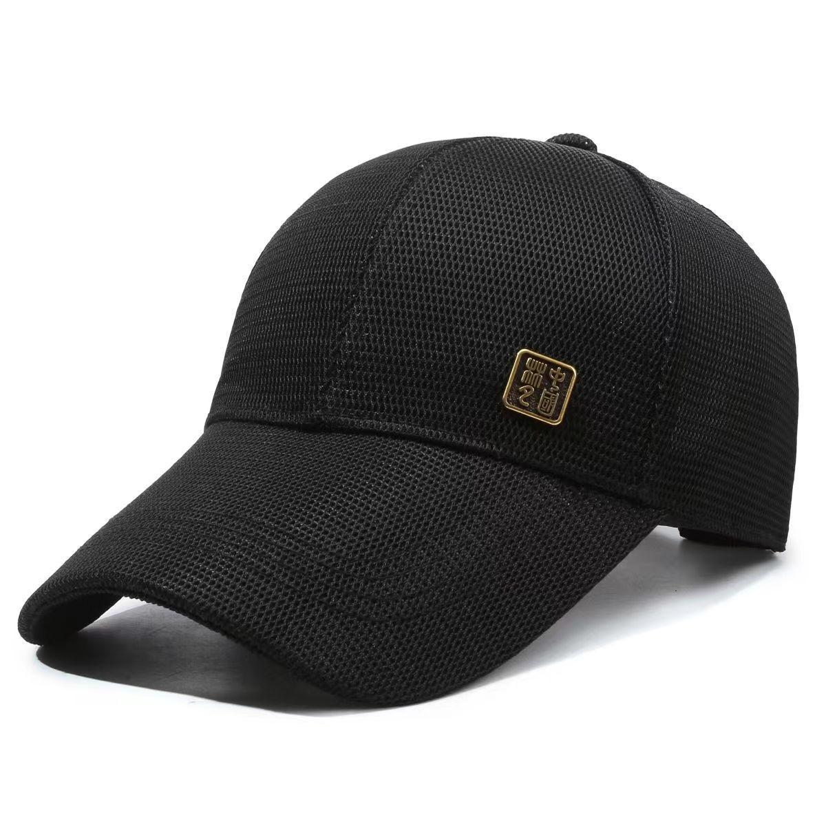 

Кепка сетчатая бейсболка защита от солнца дышащая с козырьком уличная модная шляпа чёрный