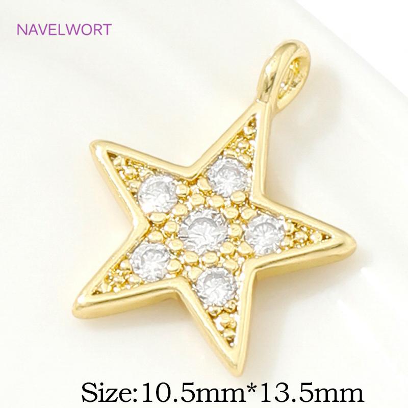

18K Gold Plated Brass Crystal Heart/Sun/Star Pendant Charms,Pendants For Jewelry,For DIY Necklaces Jewelry Making Accessories 1 piece