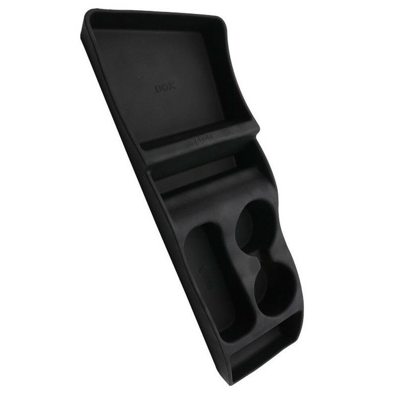 Silicone Nero per Tesla Model S Inserto Centrale in Silicone Scatola Organizzatore Contenitore Console Porta Bicchiere Parti Interne Accessori Auto