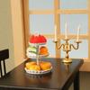 1Pcs Dollhouse Mini Cake Tray Model Simulation Miniature Cake Stand Ornament Toys Scene Decoration Doll House Accessories