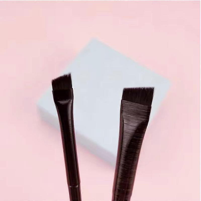 New 2 pieces eyebrow contour brush eyebrow eyeliner brush portable small angle eyebrow brush female makeup tool
