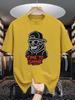 Hipster Skull Time To Shine Graphic Unisexs Crew Neck T Shirt Cool Street Slogan Print Short Sleeve Casual Cotton Summer Tops