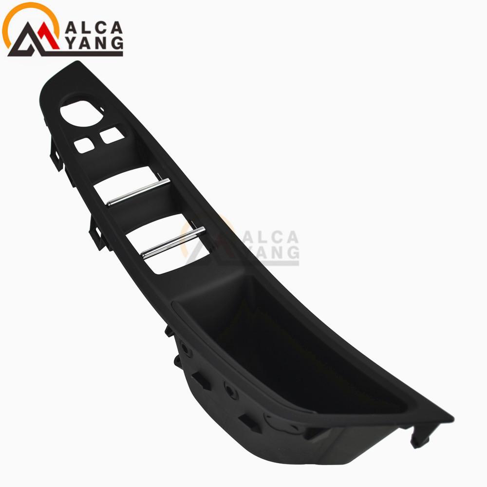 

4/7 шт. комплект, правый руль, RHD для BMW 5 серии F10 F11 520 525, красное вино, серый, внутренняя дверная ручка автомобиля, внутренняя панель black Panel